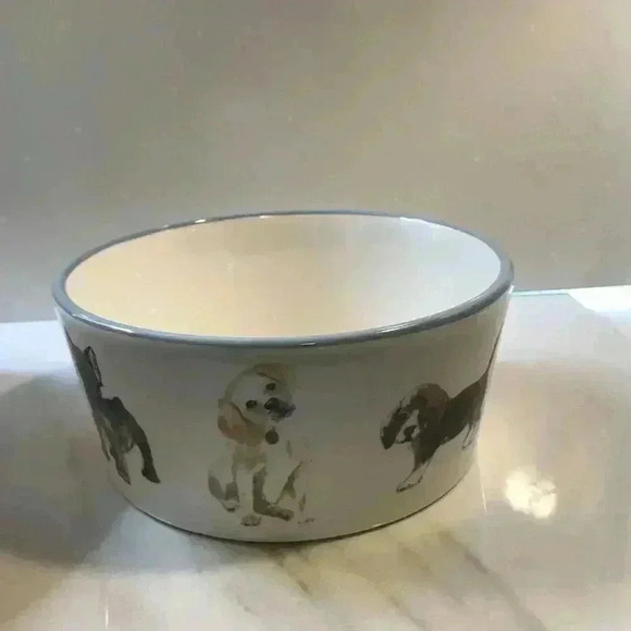 2‎ dog bowls L/M Ceramic dog Bowl Labrador Feed Me plus cat dish eat sleep New - Picture 5 of 9